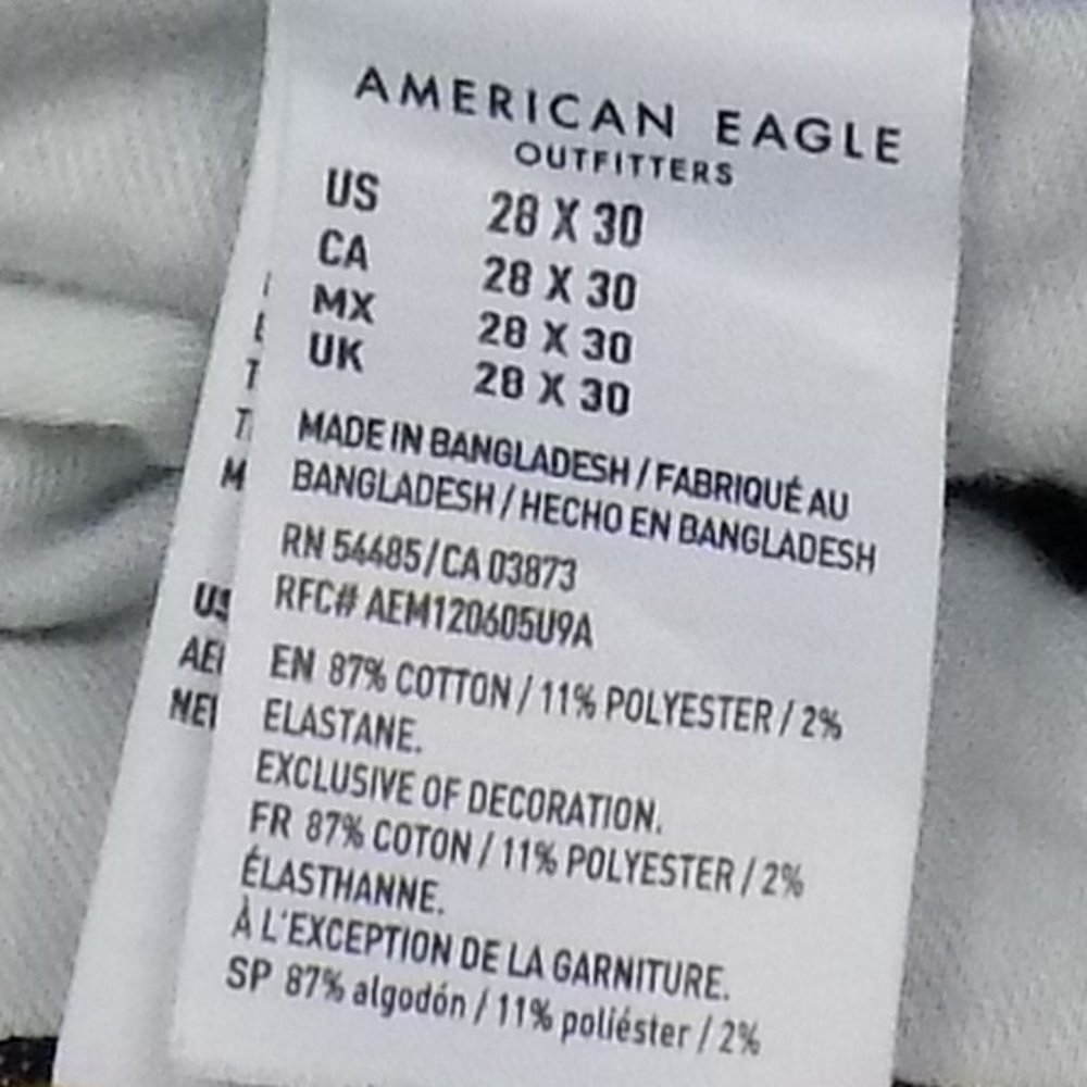 American Eagle Outfitters Slim Flex Jeans Size 28x30 - Picture 9 of 10